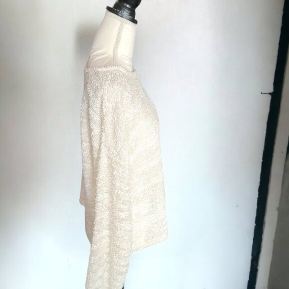 Lauren Conrad Ivory Colored Long Sleeve Casual Pullover Sweater in Size L - Picture 3 of 4
